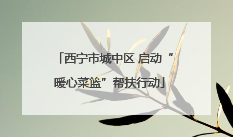 西宁市城中区 启动“暖心菜篮”帮扶行动
