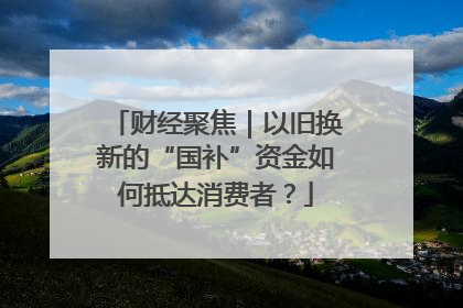 财经聚焦｜以旧换新的“国补”资金如何抵达消费者？