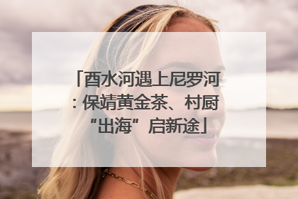酉水河遇上尼罗河：保靖黄金茶、村厨“出海”启新途