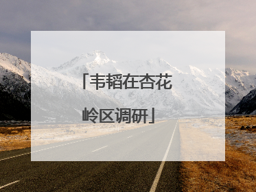 韦韬在杏花岭区调研