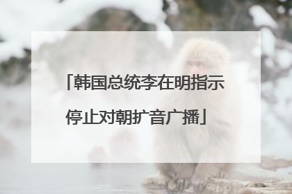 韩国总统李在明指示停止对朝扩音广播