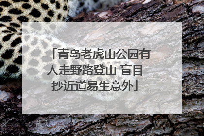 青岛老虎山公园有人走野路登山 盲目抄近道易生意外