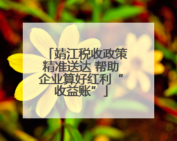 靖江税收政策精准送达 帮助企业算好红利“收益账”