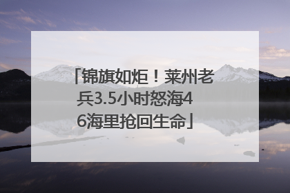 锦旗如炬！莱州老兵3.5小时怒海46海里抢回生命