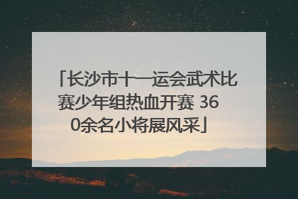 长沙市十一运会武术比赛少年组热血开赛 360余名小将展风采
