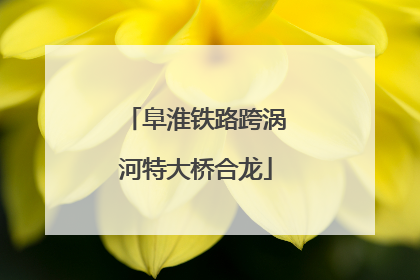阜淮铁路跨涡河特大桥合龙