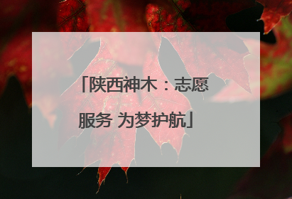 陕西神木：志愿服务 为梦护航