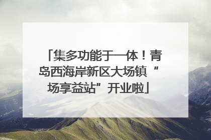 集多功能于一体！青岛西海岸新区大场镇“场享益站”开业啦