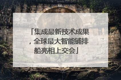 集成最新技术成果，全球最大智能铺排船亮相上交会