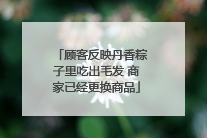 顾客反映丹香粽子里吃出毛发 商家已经更换商品