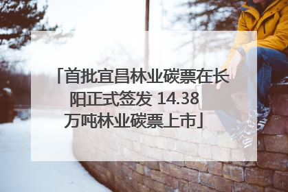 首批宜昌林业碳票在长阳正式签发 14.38万吨林业碳票上市