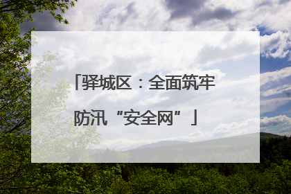 驿城区：全面筑牢防汛“安全网”