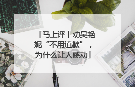 马上评丨劝吴艳妮“不用道歉”，为什么让人感动