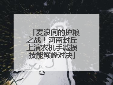 麦浪间的护粮之战！河南封丘上演农机手减损技能巅峰对决