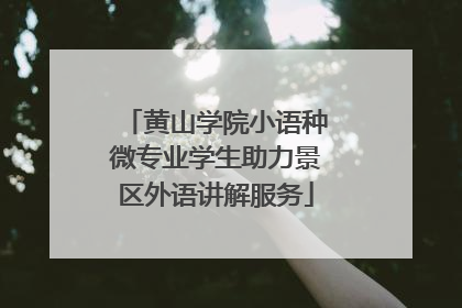 黄山学院小语种微专业学生助力景区外语讲解服务