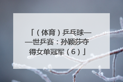（体育）乒乓球——世乒赛：孙颖莎夺得女单冠军（6）