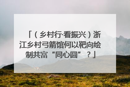 （乡村行·看振兴）浙江乡村弓箭馆何以靶向绘制共富“同心圆”？