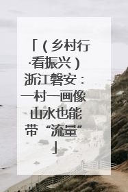 （乡村行·看振兴）浙江磐安：一村一画像 山水也能带“流量”