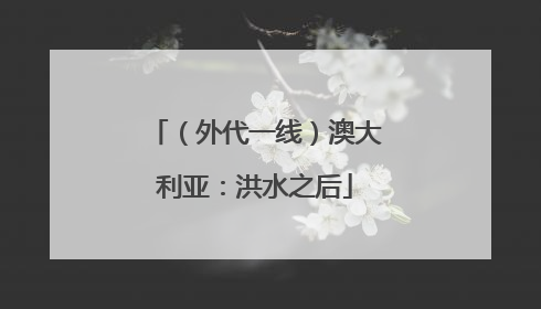 （外代一线）澳大利亚：洪水之后