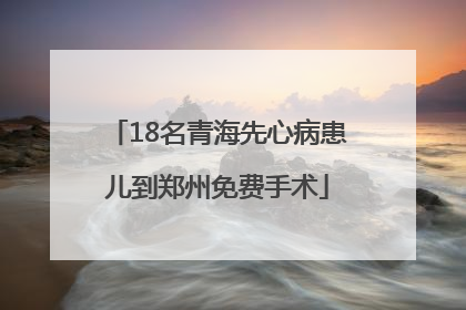 18名青海先心病患儿到郑州免费手术