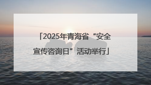 2025年青海省“安全宣传咨询日”活动举行