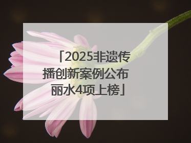 2025非遗传播创新案例公布 丽水4项上榜