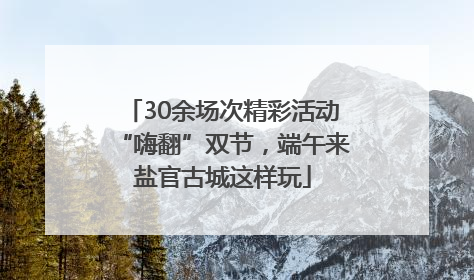 30余场次精彩活动“嗨翻”双节，端午来盐官古城这样玩