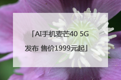 AI手机麦芒40 5G发布 售价1999元起