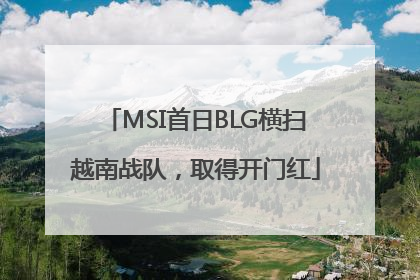 MSI首日BLG横扫越南战队，取得开门红